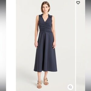Cinq a Sept Kilda Navy Midi Dress
